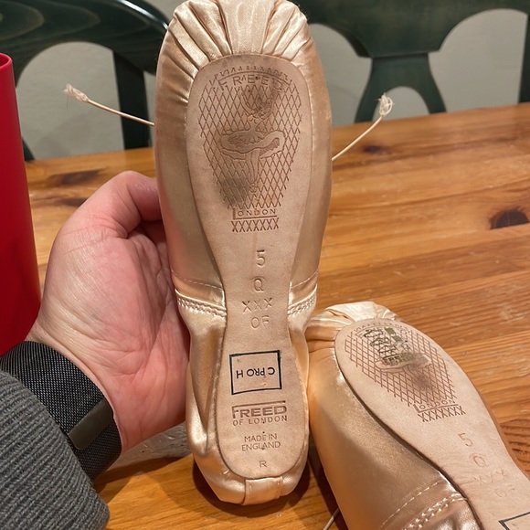 Freed Classic Pro Hard Pointe Shoes Maker Q Size 5 3X - Picture 3 of 9